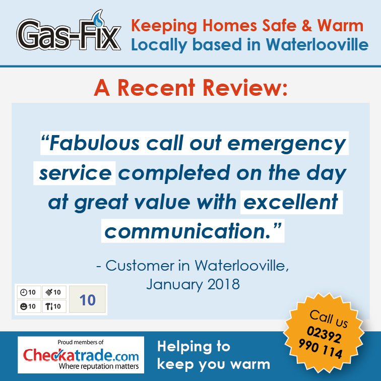 Gas_Fix's tweet image. We LOVE hearing great feedback from our customers! Read more on our Facebook page: facebook.com/pg/gasfixwater… or checkatrade profile checkatrade.com/GasFix. #Review #Checkatrade #Customers #Testimonials
