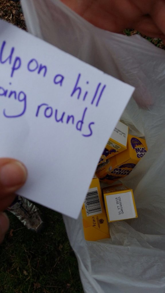 261Greenwich's tweet photo. Following the clues to find the Easter chocolates - even the dog tried to get some! #261Fearless #runningforchocolate https://t.co/QBQAPPR2Z2
