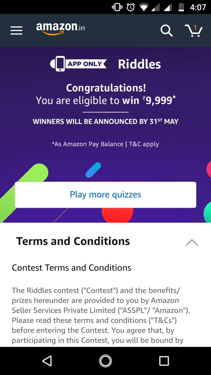 lokendershah's tweet image. #AmazonAppQuiz