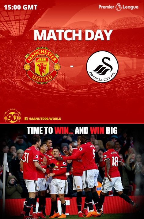 _manutd90's tweet photo. ❤️🏆 Time to Win… and Win Big 🏆❤️
Premier League Round 32: Manchester United X Swansea https://t.co/NWFAHjYdmh