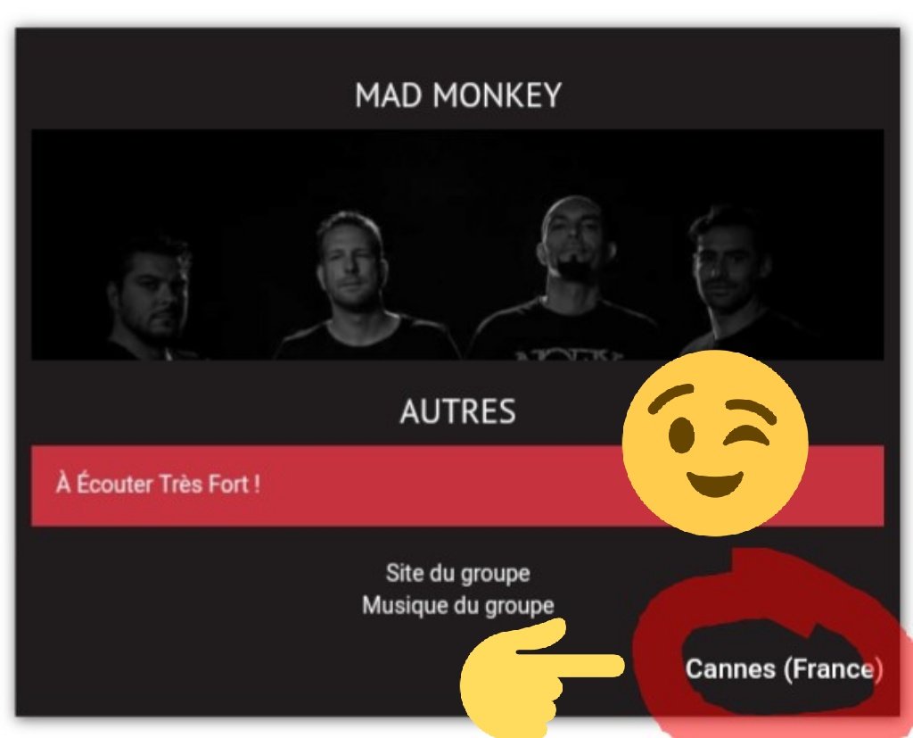 Mad_Monkey_06's tweet photo. Salut @Nagui ❗️👋😁
On est 1 groupe de Cannes,on participe à @VOICE_OV_HELL avec le rêve de jouer au @hellfestopenair ❗️
Un p'tit coup de main (RT😉) serait possible svp?😁 #SolidaritéEntreCannois 😂
On rêve de @Taratata aussi mais bon...😁
#MadMonkey 😏
#TheVoiceOfHell https://t.co/uVt6AXZSA0