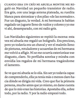 JotDownSpain's tweet photo. «La radio que mi abuela escuchó antes que nadie», una historia preciosa (y moñas) de @NachoCarretero #Smart31 https://t.co/Un3UN2pdth