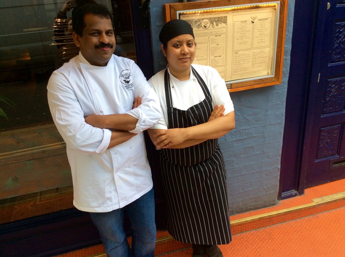 GaudManju's tweet photo. Thank you so much to be in my life as my mentor as my friend today is you last day in hoppers and i am going to miss you. You teach me lots of things thanks for that chef and all the best of new life #chefsureshpillai #cheflife🔪 #ilovemyjob❤️ https://t.co/4nXTREhbHU