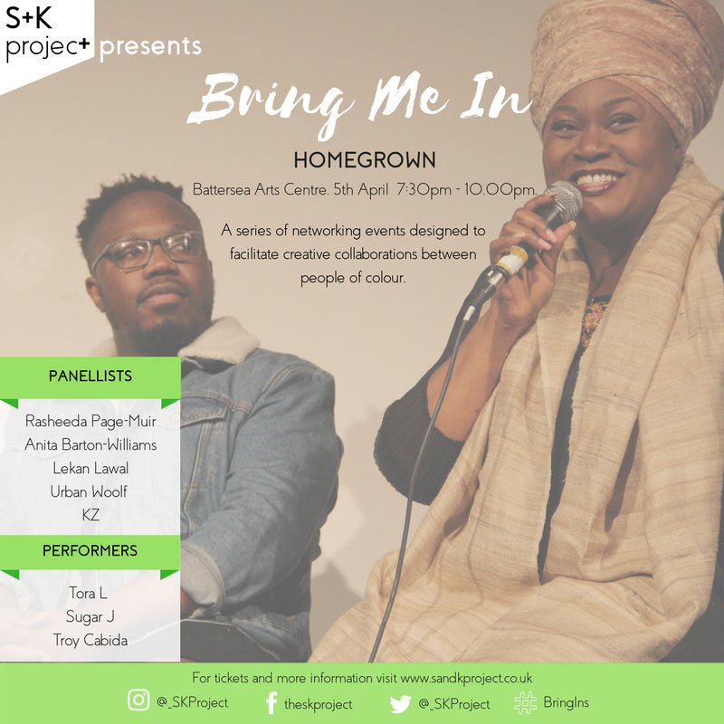_SKProject's tweet photo. We still have tickets for Bring Me In. Our theme is Homegrown, we'll be focusing on nurturing future leaders and how individuals, organisations can help shape their artistic practice.
Ticket link : https://t.co/jJhBGbm46z
#BringIns #HomegrownFest https://t.co/FFMBNJWhWy
