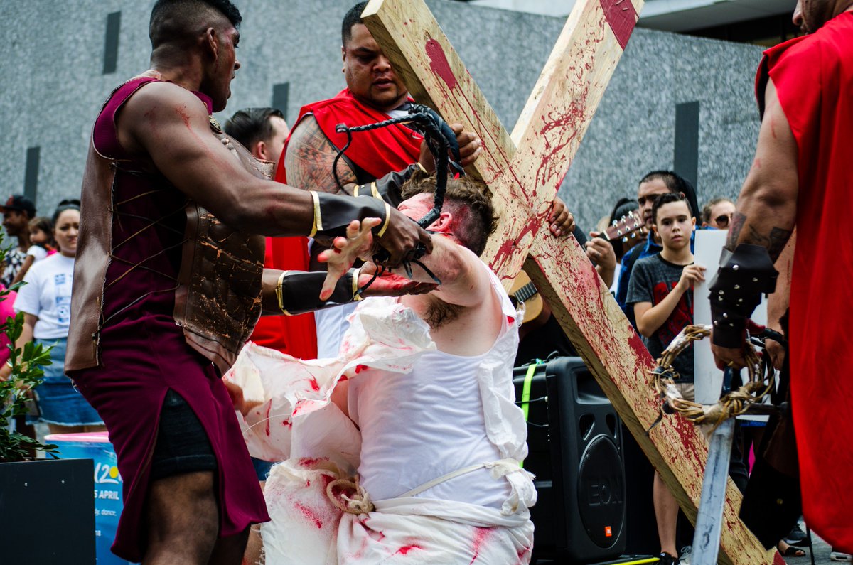 JanelsaOuma's tweet photo. Shot a Easter parade in Brisbane CBD! Great to pick up the cameras and shoot! Also a pleasant reminder why as photographers we need to be super fit #lowkeydied #Photography #Easter #Crucifixion https://t.co/yA23GhwayX