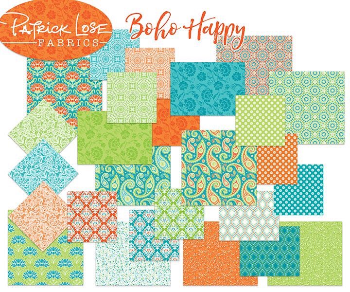 Boho Happy ships next week! If you’re a shop owner, it’s available to order on the website. If you want your LQS to carry Patrick Lose Fabrics, be sure to tell shop owners it’s available. They can’t always keep up with everything that’s out there, so help us spread the word!