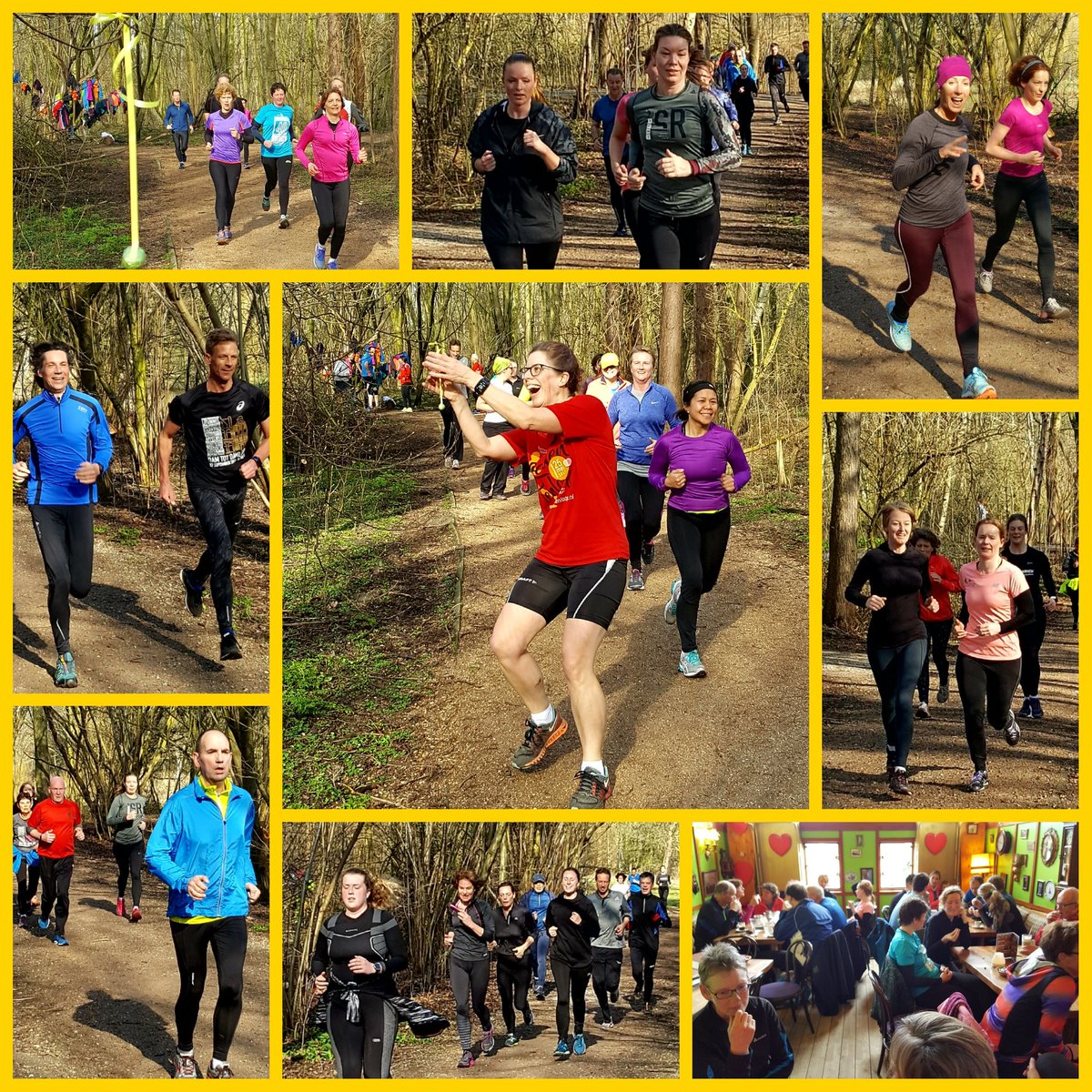 Renergie's tweet photo. Leuke #Paasfartlek door de #DelftseNatuur. 35 minuten pittig of rustig over een gevarieerd parkoers van 1000 meter. Met #paaseitjes onderweg en erna bij gastvrij @KnusDelftseHout Met veel gezelligheid en plezier #GoedGetraind https://t.co/xUyO6LPpEK
