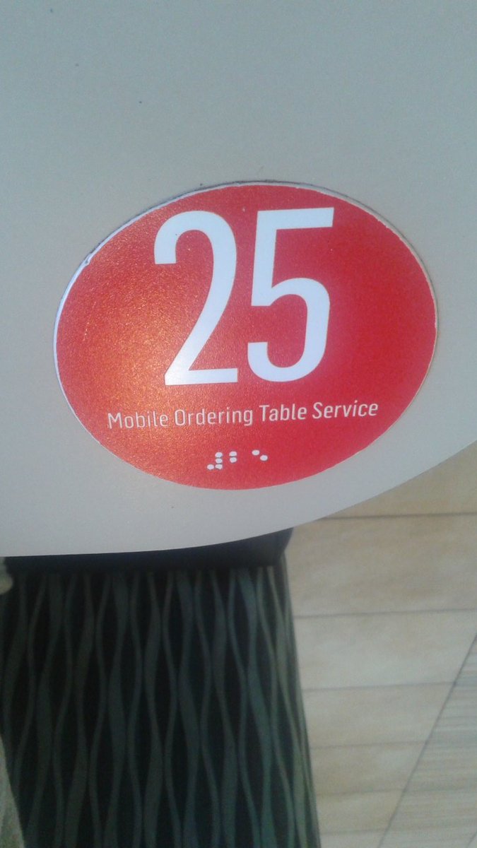 thegreatmess's tweet image. McDonald's now includes braille on their table numbers,  too bad it's flat. # nice try #tryharder #whybother