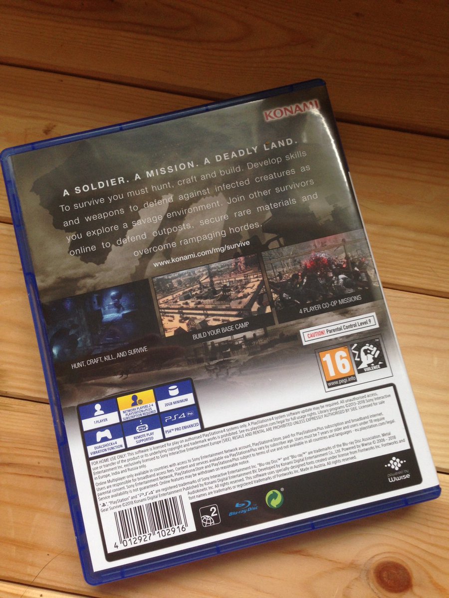 MGSCollection's tweet image. Collection Update: Metal Gear Survive for PlayStation 4.