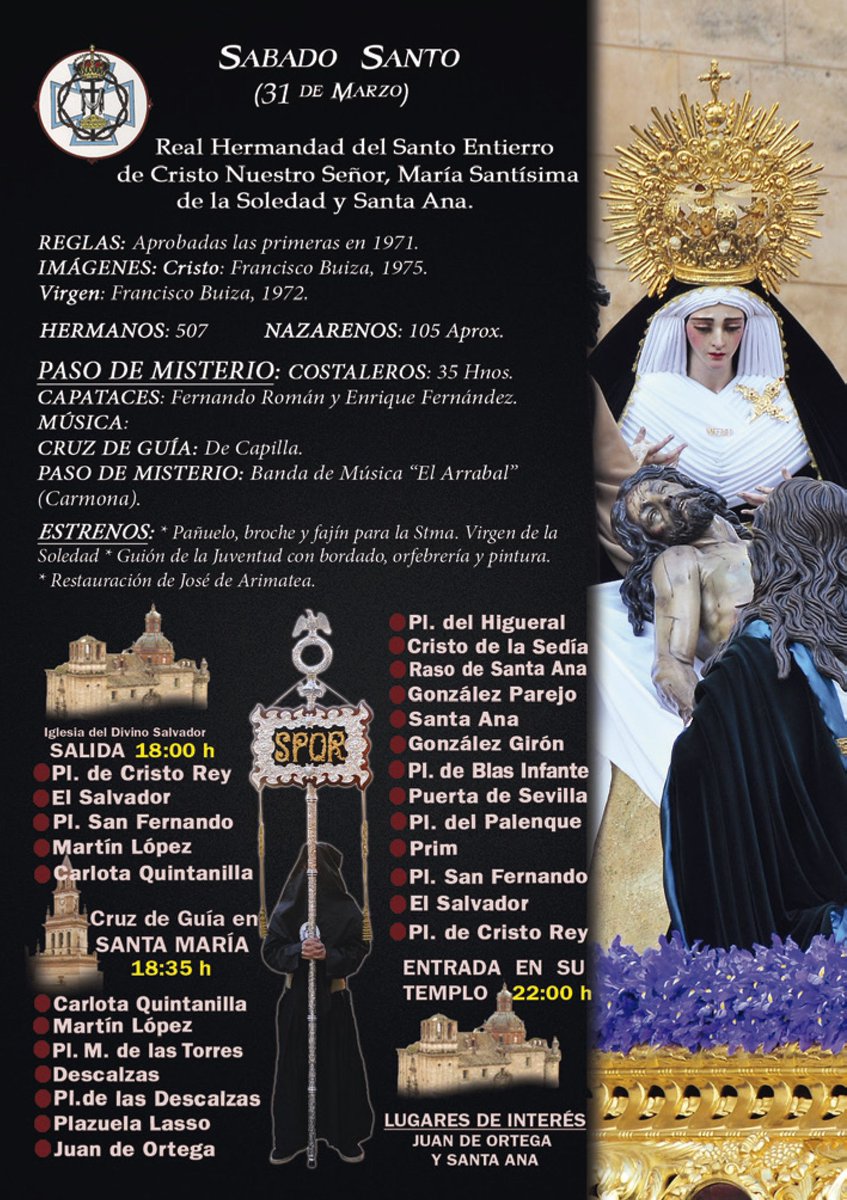turismocarmona's tweet photo. A las puertas de la Resurrección procesiona por nuestras calles el Santo Entierra. https://t.co/e6WetSjgC5