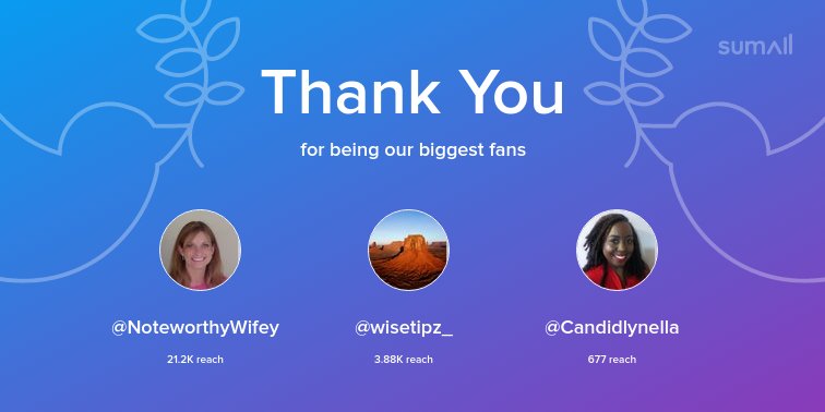 MUIPR's tweet image. Our biggest fans this week: @NoteworthyWifey, @wisetipz_, @Candidlynella. Thank you! via sumall.com/thankyou?utm_s…