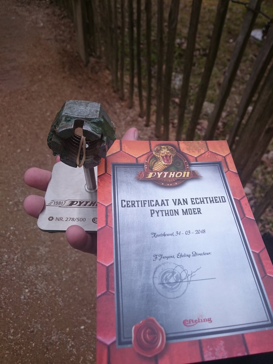 Ninjaspirit7's tweet image. Jaja 😁 heb hem hoor👍
Nog voor gerent ook😆
#Efteling #Python #Python2018