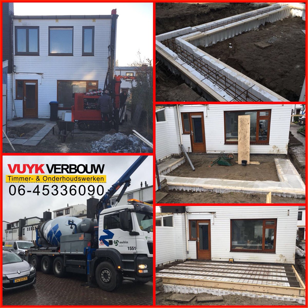 VUYKVERBOUW's tweet image. Tussendoor nog even een fundering met vloer gemaakt. Dinsdag na #Pasen gaan we de vloer storten. Zodat de aanbouw gebouwd kan worden! 🏡🔨

#fundering #vloer #beton #betonwagen #kist #wapening #balkenbroodjesvloer #heipaal #heien #heipalen #hout #timmerman #aanbouw #Vlaardingen