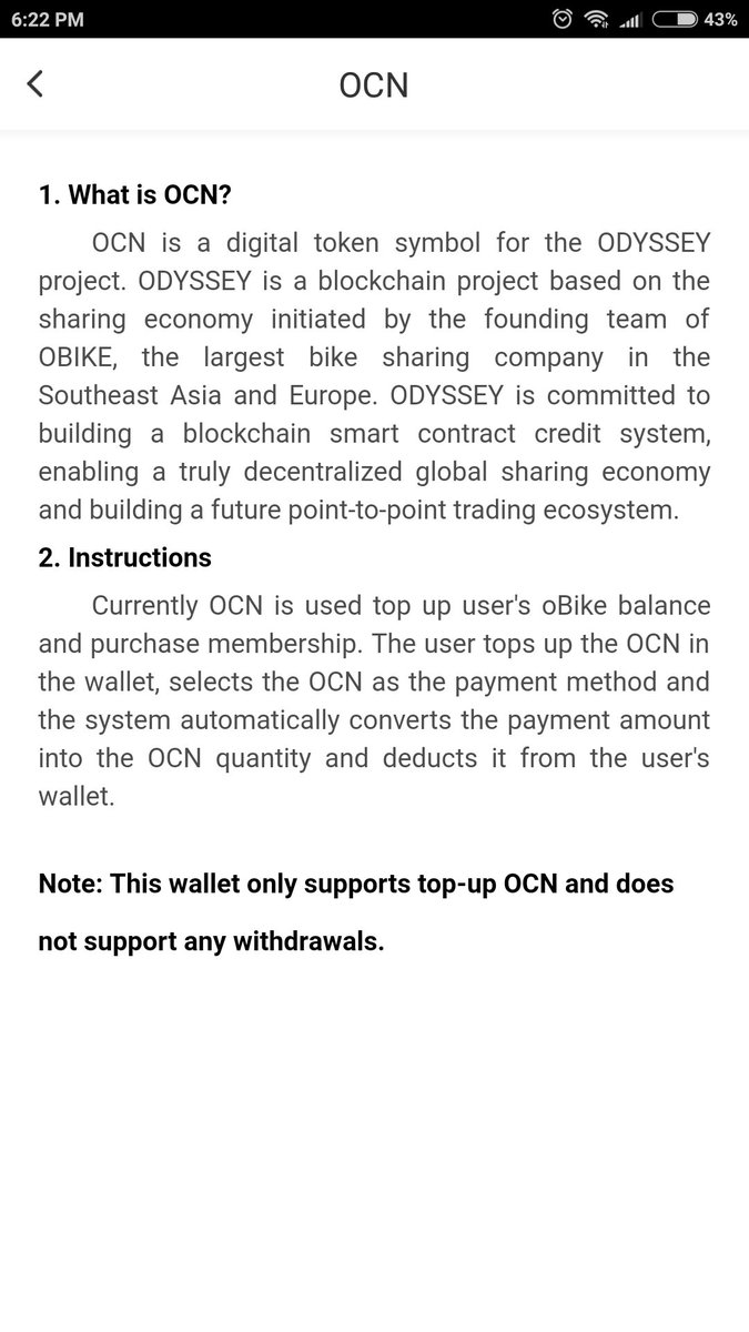 System Error Odysseyocn Obikeinc Ocn Ocn Partnership Integrated Wallet In Obike App The Largest Bike Sharing Company In The Southeast Asia And Europe You Can Download The App