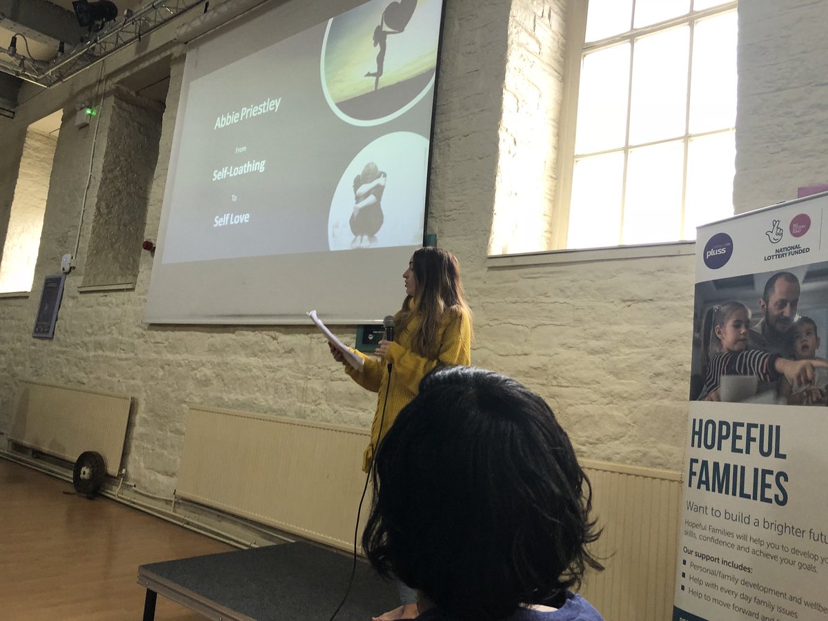 Cyouthcic's tweet photo. Abbie Priestley explaining what has changed in her life #EYCONF18 https://t.co/9R2eInkQVs
