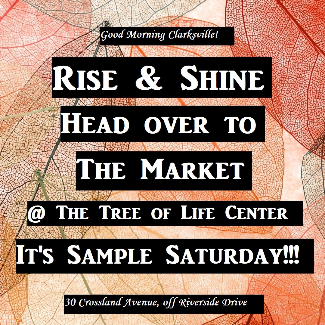We know you love samples. That's why we created Sample Saturday! Come taste what we have in store!.
.
.
.
.
#tolcenter #treeoflifeclarksville #clarksvilletn #clarksvilleweekend #livelovebuyclarksville #samplesaturday #supportlocal #shoplocal #clarksvillemarketplace
