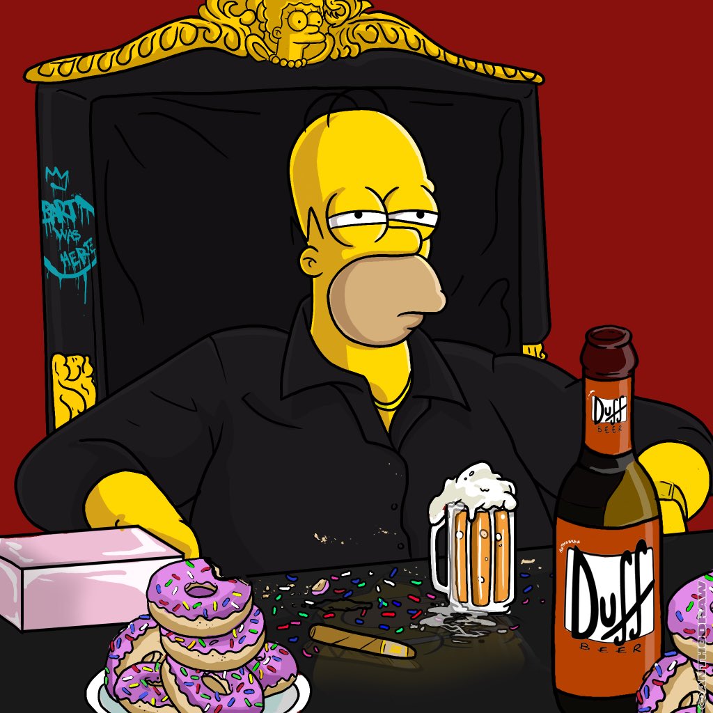 K*0様 THE SIMPSONS HOMER SIMPSONS SCARFAC AnthoDraw  on X: 