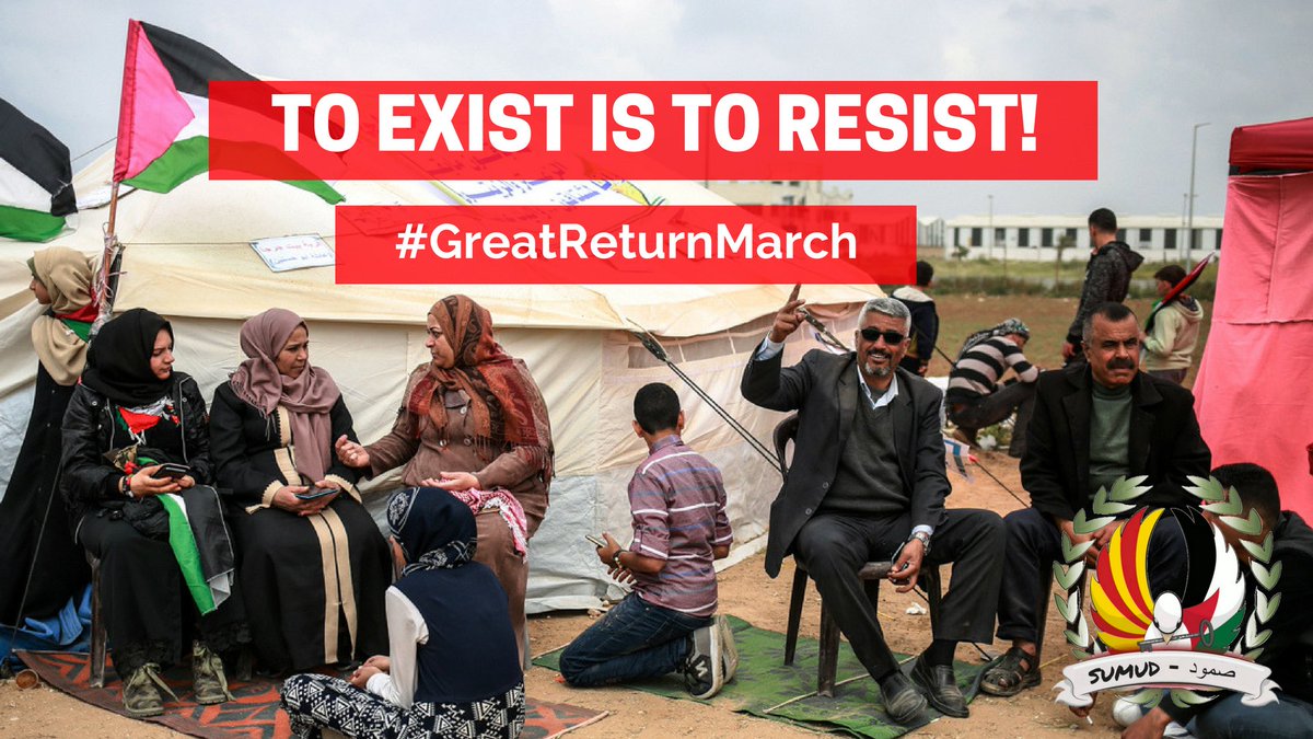 SumudPalestina's tweet photo. ⏩ Palestina no estàs sola! 🇵🇸 
Existir és resistir! ✌#GreatReturnMarch 

#TrenquemAmbTelAviv per dignitat. #BDS https://t.co/ys4iw0xjzN