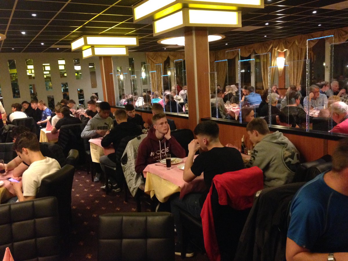 MrThorpe3's tweet photo. Chairman Powell was that impressed by today's results that he has paid for a Chinese for all the players @mr_j_ryan @Mr_Titley @GSA_Sports #GSAHolland18 https://t.co/P9dSzij7BP