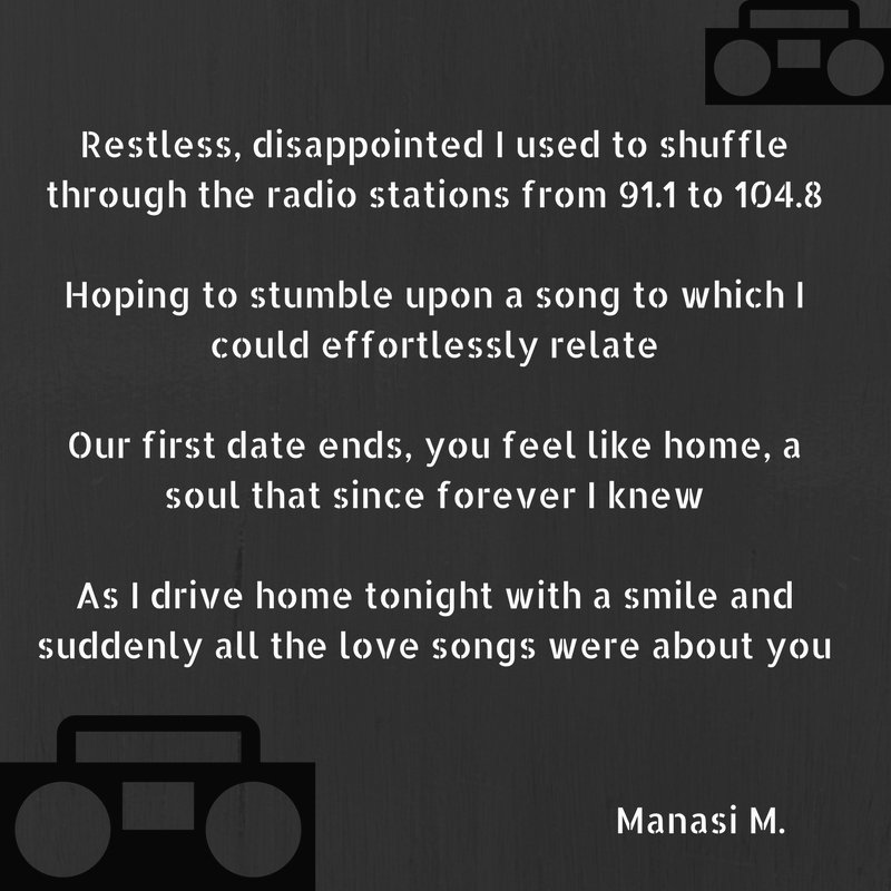 Manasi2602's tweet photo. All the love songs were about you. https://t.co/k8KRPgGmZv