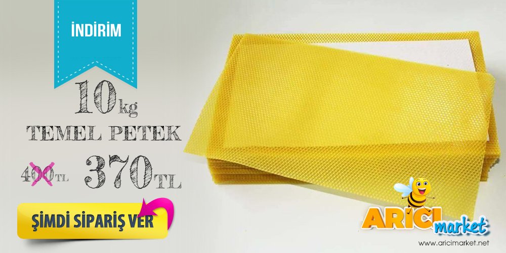 10kg Temel Petek 370 TL ücretsiz kargo ile kapınıza kadar teslim.
arcimarket.net
0 549 609 29 49