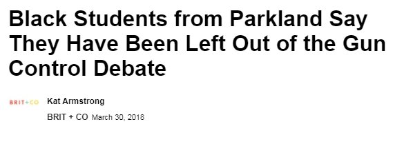 opeoluway2k's tweet image. Black Students from Parkland Say They Have Been Left Out of the Gun Control Debate

yahoo.com/lifestyle/blac…
#BlackStudents #GunControlDebate #GunControlNow #GunControl #GunControlNever