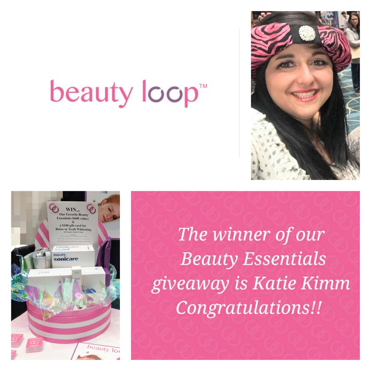 Congrats Katie! You won this #mybeautyloop giveaway filled with some of our favorite beauty products including #obagiskincare, a #sonicaretoothbrush & free #botox or #teethwhitening. #beautyessentials #skincare #skincaretips #nomoresleepwrinkles #beautyloop #beautylooppillow