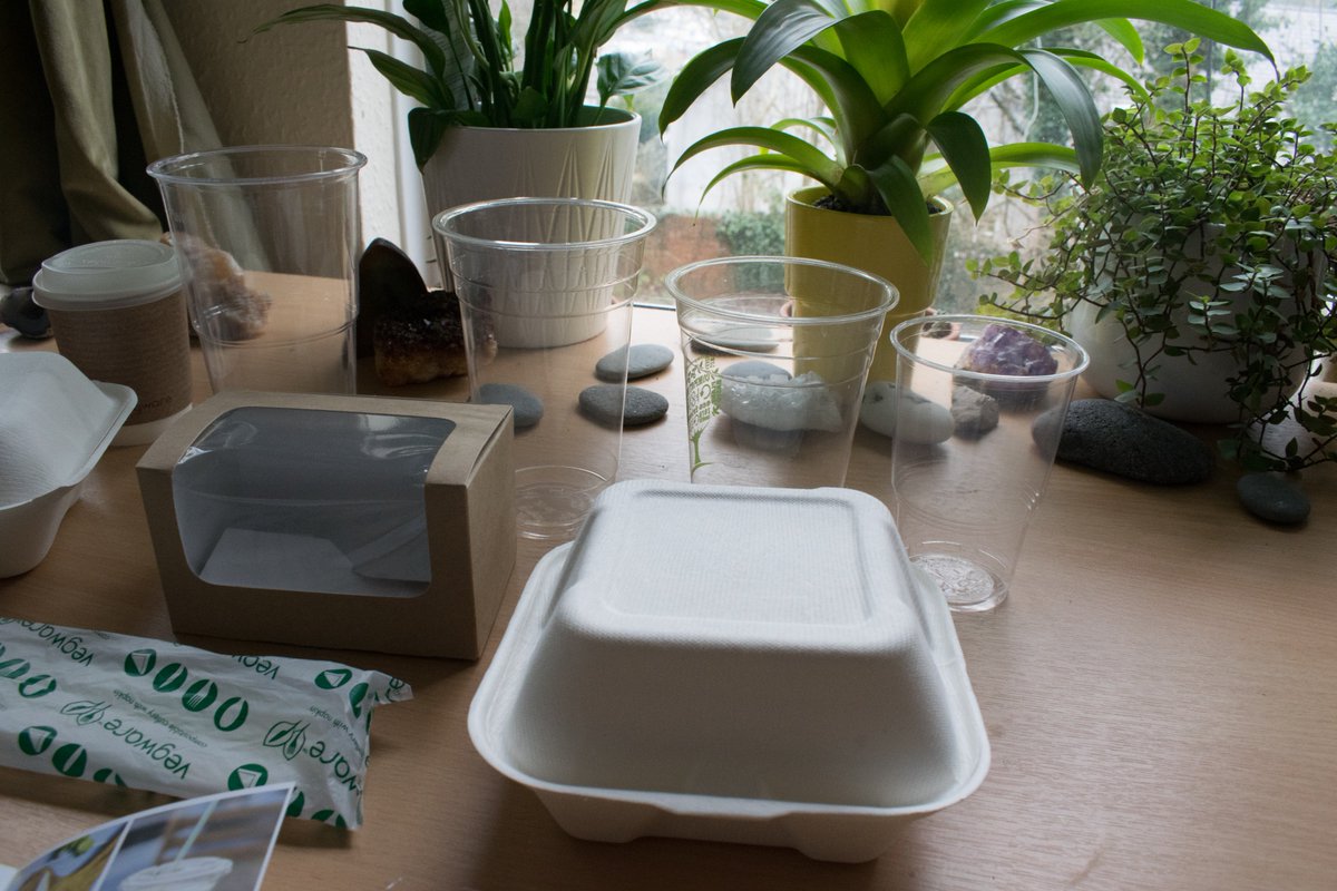 PlasticBangor's tweet photo. Huge thanks to @vegware for sending us this sample set of fully compostable products! We will be taking these to show businesses in Bangor how easy the switch over is! https://t.co/WomMeANYdN https://t.co/N1iUEIGwU2