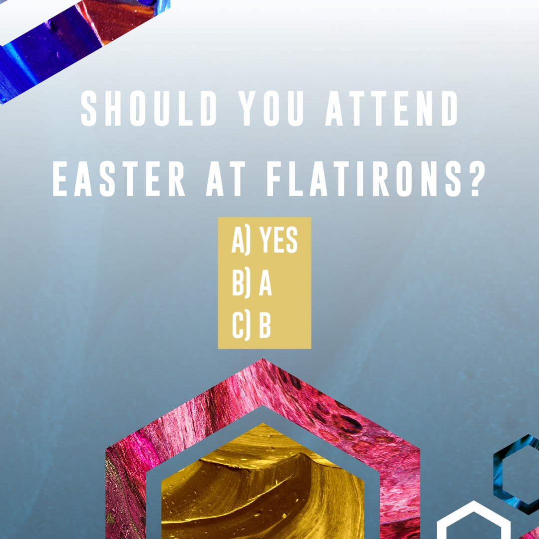 The answer is pretty clear. It's Easter time. 
#flatironschurch #EasterAtFlatirons
