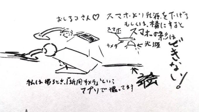 @vxiGsrLwz9yaxWE はぁと 付いてる点で色々びっくりしましたがとりあえず、良く使われてる手は光を横から均等に当てて上から撮影ですね
(その時は部屋の照明を切った方が光源が減って綺麗に取れるかもしれません) 