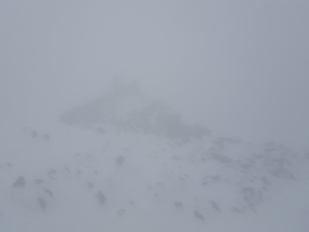 Conditions on @snowdoneryri summit  far from  ideal today. @snowdonweather @walkupsnowdon
