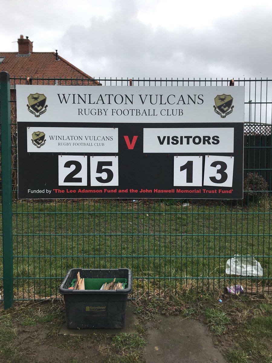 Full time here at Axwell View. HUGE 5 point win for <a href="/WinlatonVulcans/">Winlaton Vulcans</a> in their battle to avoid the drop!