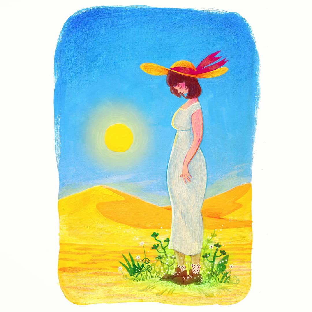 frenchteapot's tweet photo. New illustration, inspired by a friend's photos in the Sahara!
#illustration #gouache #painting https://t.co/rkGhJrvUKC