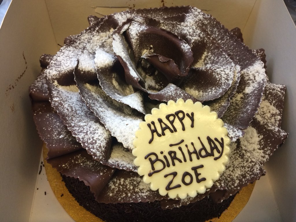 Just picked up @Cool2Zoe’s #birthdaycake from @valeriecafe 🎂 the ultimate #BlackForestGateau with #HappyBirthday Zoe inscription. She’s AMAZED! 😂😂