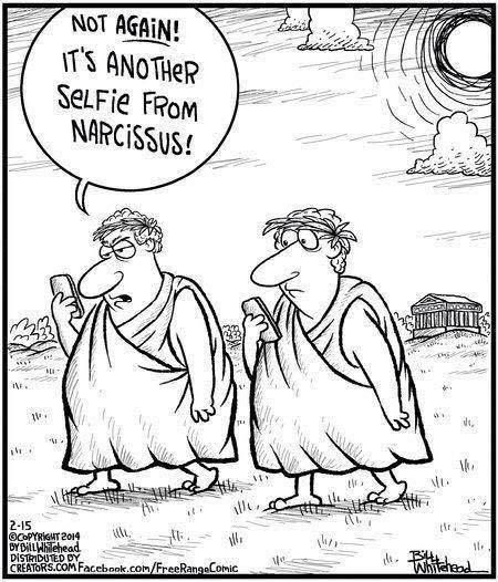 Prehistoric Mojo on Twitter: "Good old one - Oh no, not again! It's another  selfie from Narcissus! #joke #Greeks #selfie #firstselfie #Narcissus  https://t.co/5Lsjx2t9KD" / Twitter