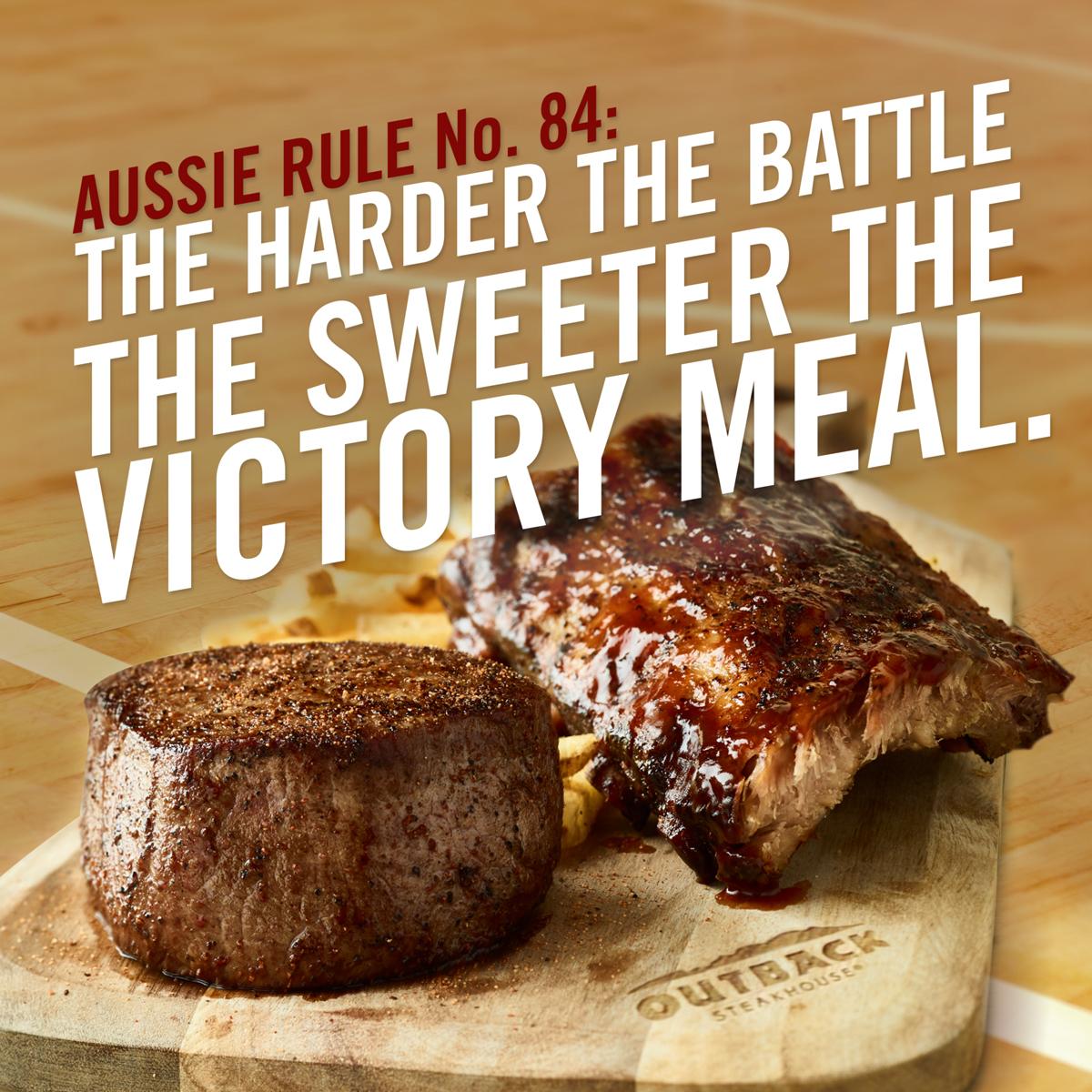 Outback's tweet image. Steak &amp;amp; Ribs are for winners. #SteakAndRibisms