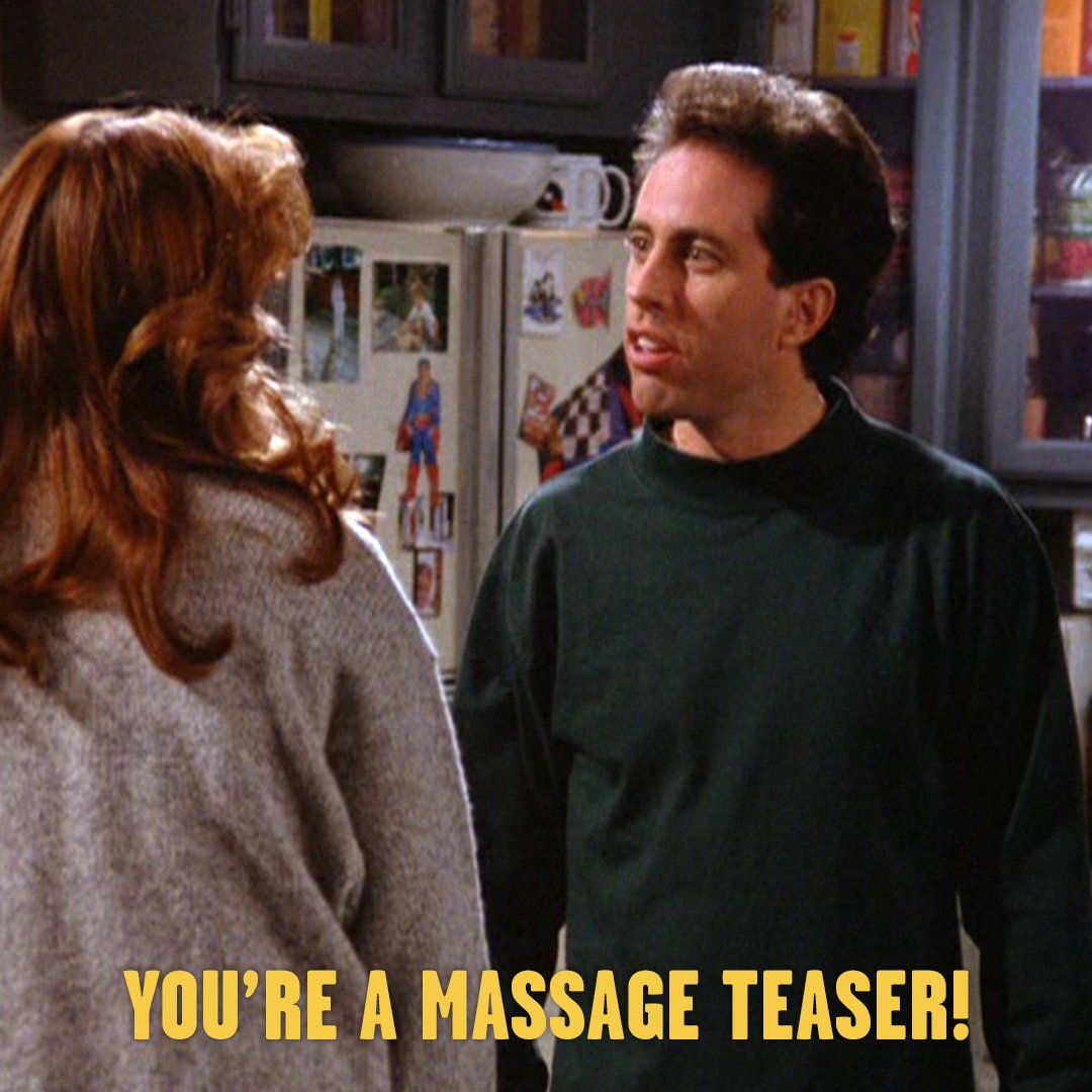 Tag the massage teaser in your life in the comments below!  “The Masseuse” tonight on #Seinfeld! https://t.co/EDEwUvCtF7