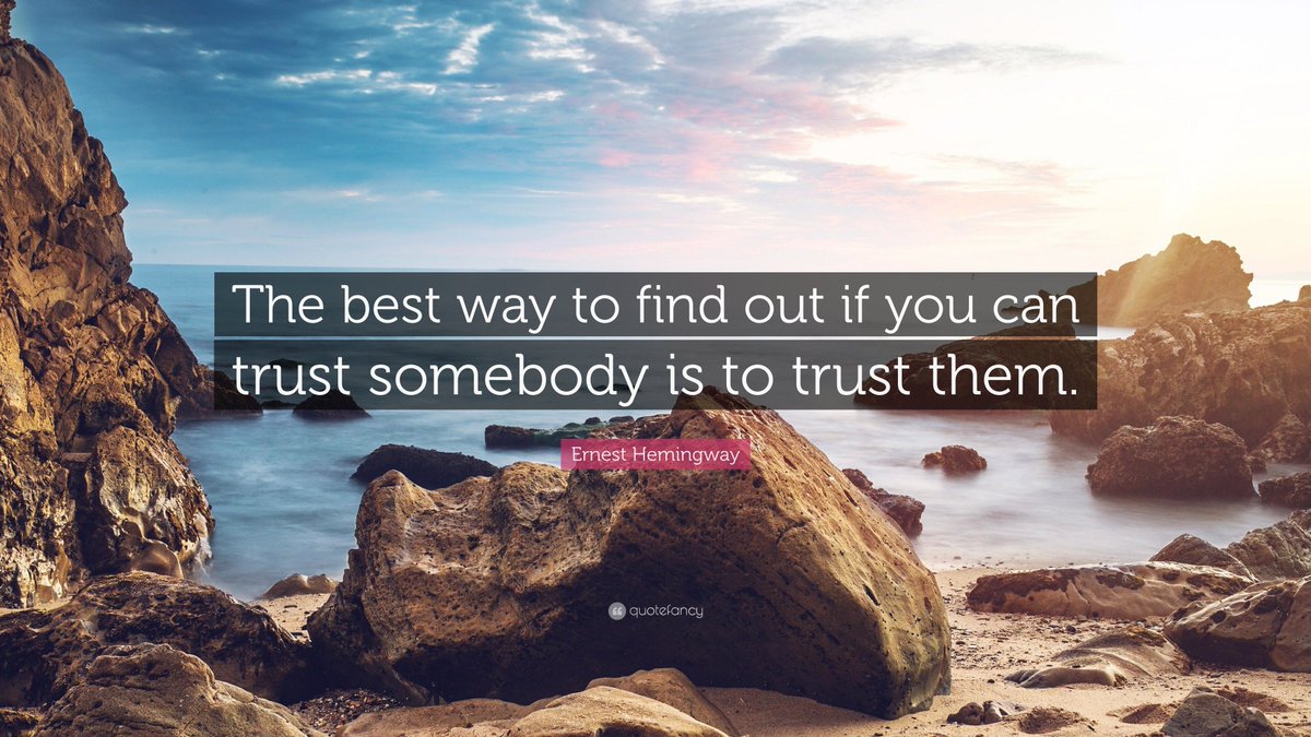 fomolizer's tweet photo. #Quoteoftheday📬 

“The best way to find out if you can #trust somebody is to trust them.”
Ernest Hemingway

#ernesthemingway #QuoteofSaturday #HODL https://t.co/cThSXeDTVq