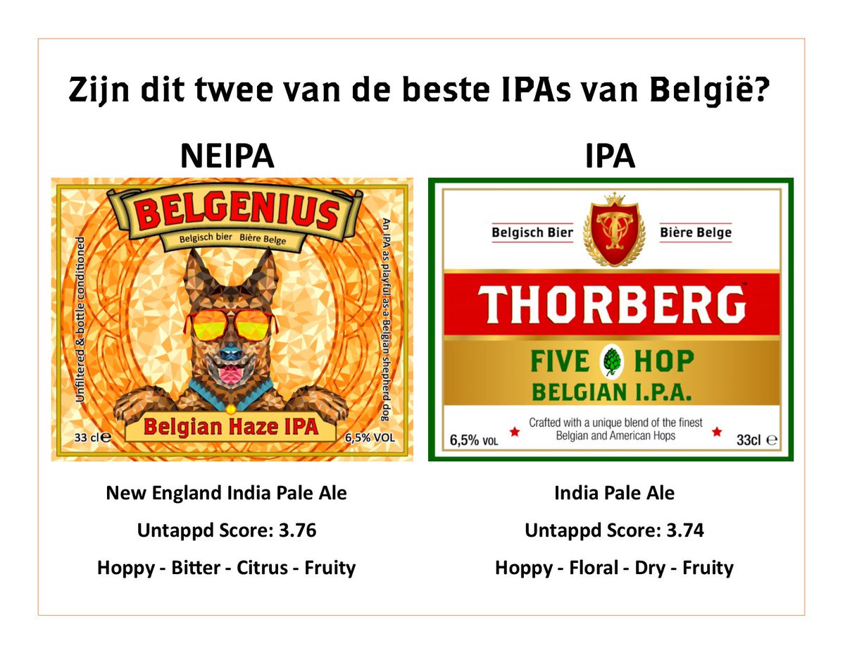 Zijn dit twee van de beste Belgische IPAs? Super leuk om de vele hoge top scores op Untappd te mogen ontvangen. #bestebelgischeipa #ipa #neipa #besteipa #belgischeipa #belgischbier