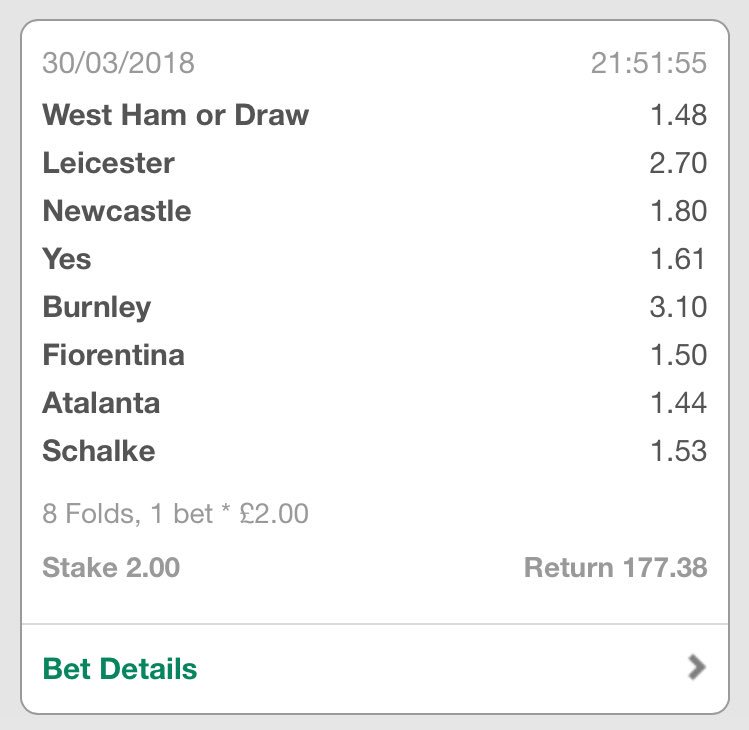 antony_mcdonald's tweet photo. Winning a football bet #BetterSaturday 🎉🎉🎉 https://t.co/7UEsPufk0l