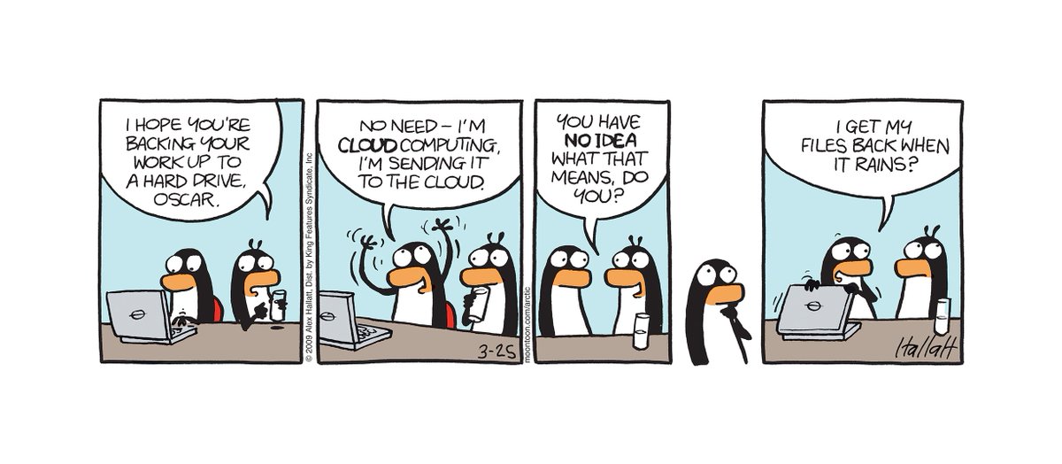 ComicsKingdom's tweet photo. Today is #BackupYourComputer Day, so get to it! #ArcticCircle #Funnies #Comics https://t.co/2NSkp7TAgp