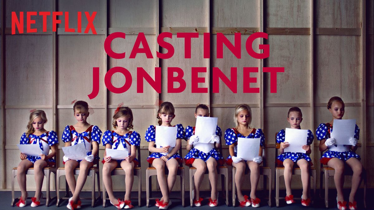 Casting JonBenet:This is a very uniquely done piece, and not for everyone. Kinda different but it comes together beautifully in the end.Local actors in JonBenet Ramsey’s hometown audition for a dramatization of the murder case. Hard to explain, but very cool.