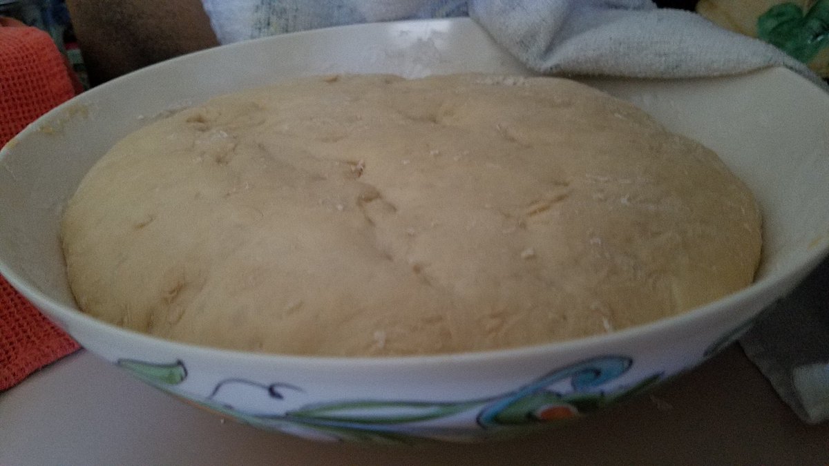 RobertAONeil's tweet photo. Keeping moms tradition alive. Making homemade Italian Easter Bread. 3 batches rising out of  bowls lol. 2 flavors, Anise &amp;Lemon. Heres mixing&amp;rising. Will post finished loaves too. 1 of my fav things ever!🐰🕇#Easter #ItalianEasterBread #ItalianTraditions #Italian #allentx #DFW https://t.co/TND8jPGCyB