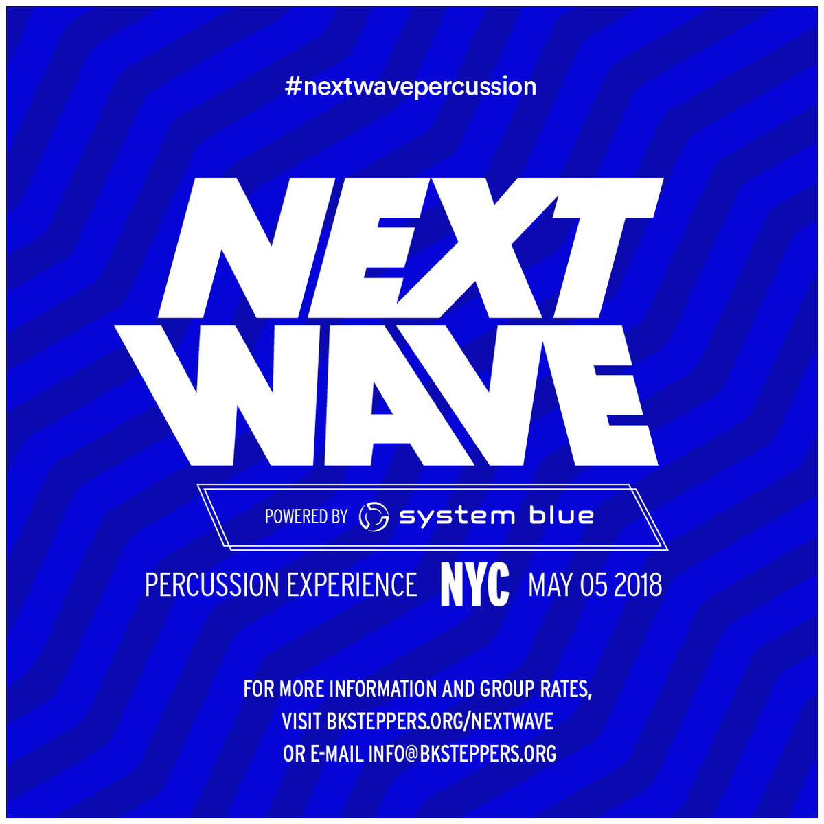 BKSTEPPERS's tweet photo. Want to become a better #drummer? Attend the Next Wave Percussion Experience on May 5, 2018. Pre-register here ---> https://t.co/l3fWQBdS5u #nextwavedrums #nextwavepercussion https://t.co/Gfb5fjraor