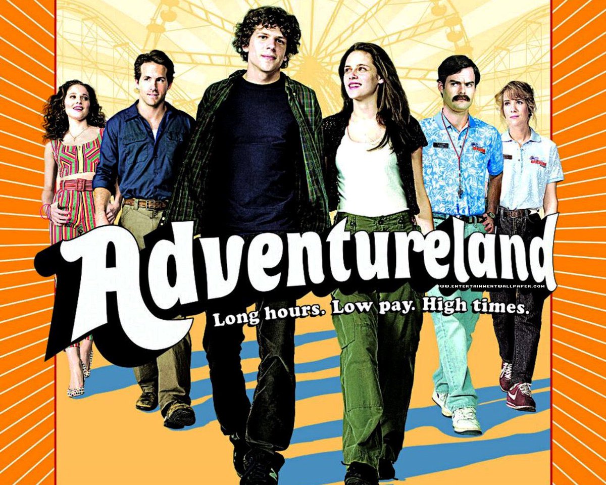 Adventureland:A funny, nostalgic rom-com, especially for those with a dry sort of humor. Reminds me of a Michael Cera type of movie. Kinda like Juno mixed with Superbad.Two teens work at a lame amusement park for the summer and deal with coworker drama and their own feelings.