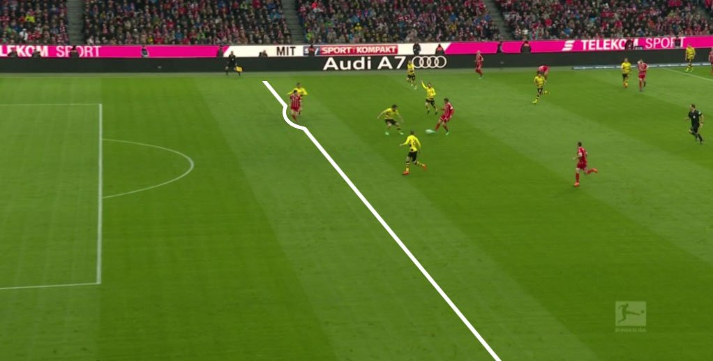 BILD_Sport's tweet photo. Jetzt wissen wir auch, warum der Video-Schiri beim 1:0 von Lewandowski nicht eingegriffen hat: Es war eindeutig KEIN Abseits! ☝️😂 #FCBBVB https://t.co/EEkmfsH8Rm
