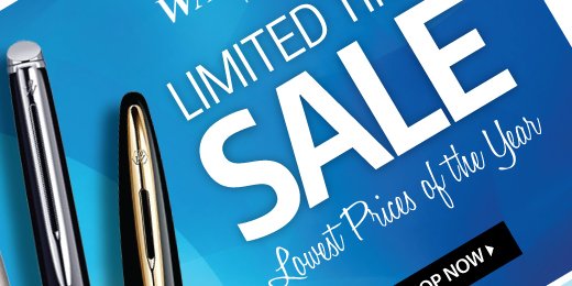 ExecEssential's tweet image. Waterman Limited Time Sale - Starts Now! bit.ly/2Gp3w0J
