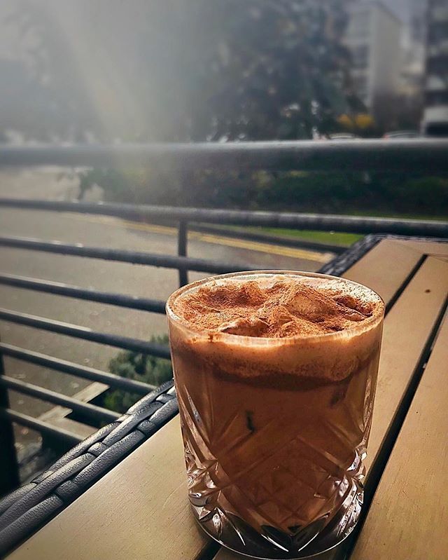 Or try our chocolate russian a delicious classic made with a sweet mix of Tia Maria and sailor jerry, dusted with chocolate powder for the finishing touches this is for sure an adults chocolate milk #yummy #eastercocktails #kingwilliamiv