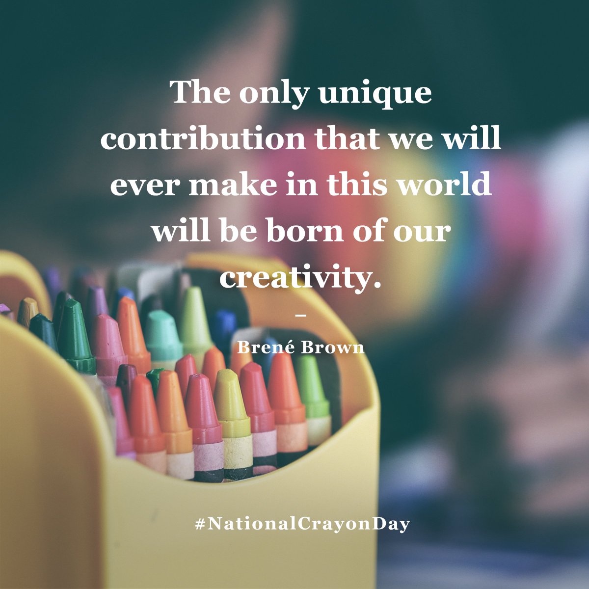 BreneBrown's tweet photo. Here's what I've learned about creativity from the world of wholehearted living and loving... #NationalCrayonDay https://t.co/uGyzoxlLxD https://t.co/Qj51W1qfrI