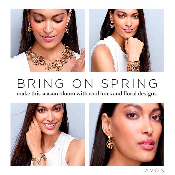 AmyGnomie's tweet image. Try the new spring jewelry! #springtime #jewerlry #coolhues #floraldesigns #avon